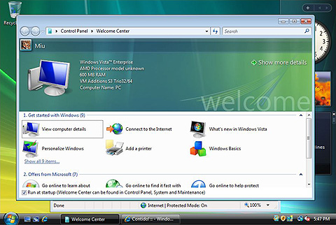Windows Vista dentro do Windows XP SP1